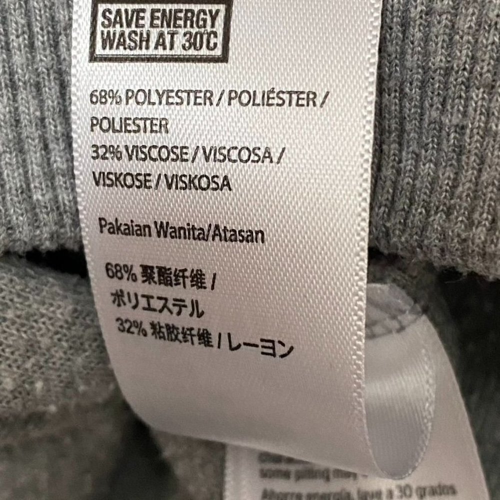Topshop Zip Hoodie Sz 8 Grey Terry Cloth Casual Spring Preowned - Picture 9 of 9